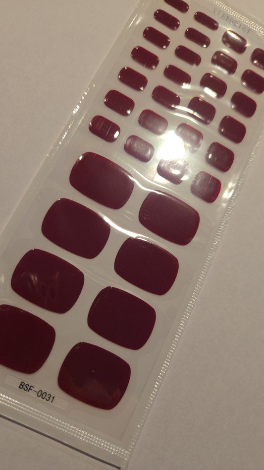 Fußfolien FF31 - Reddish - UV Free & No Top Coat!