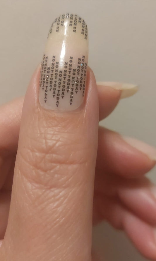 Exclusive - No, not today (transparent) S6767 - LIMITED!