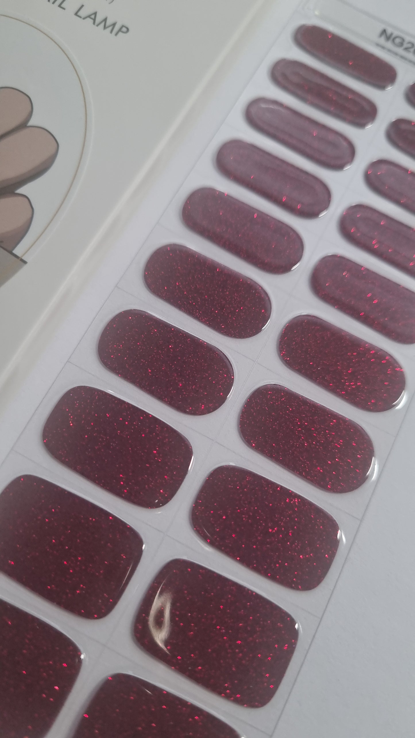 UV Gel Folien NG - Red Christmas Glitter NG200471