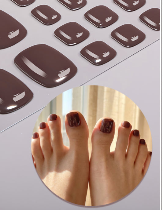Fußfolien FF42 - Chocolate - UV Free & No Top Coat!