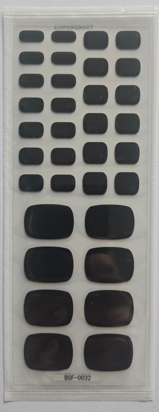 Fußfolien FF32 - Black Lover - UV Free & No Top Coat!