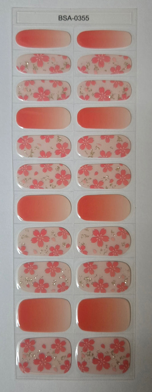 UV Free & No Top Coat - Coral Flower BSA0355 - LIMITED!