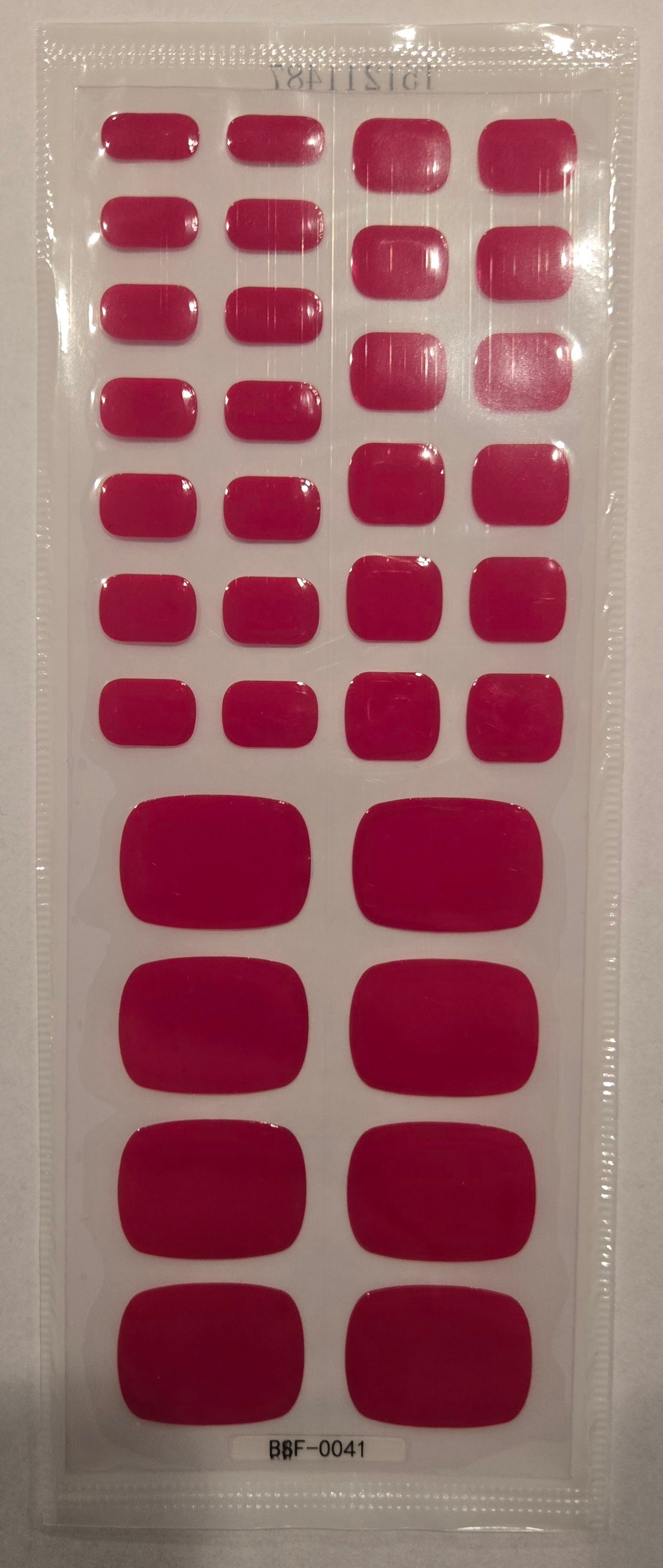 Fußfolien FF41 - Red Tommy - UV Free & No Top Coat!