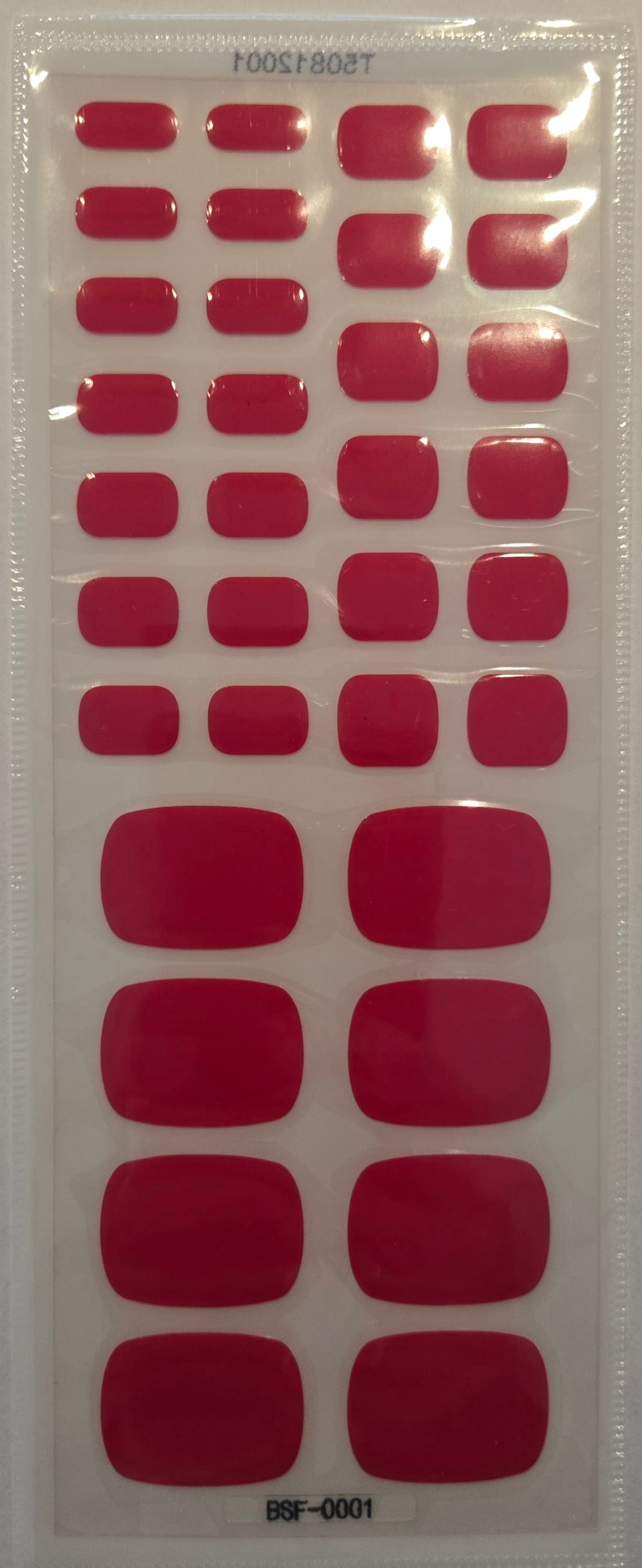 Fußfolien Summer Red FF01 - UV Free & No Top Coat!