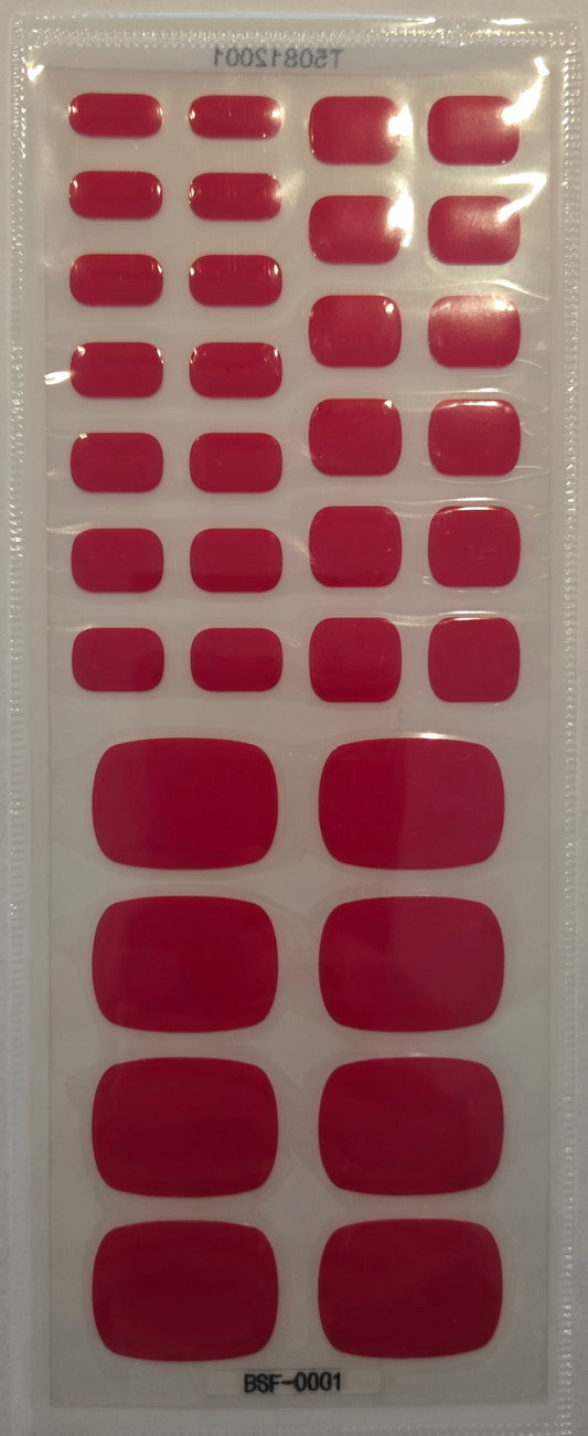 Fußfolien Summer Red FF01 - UV Free & No Top Coat!