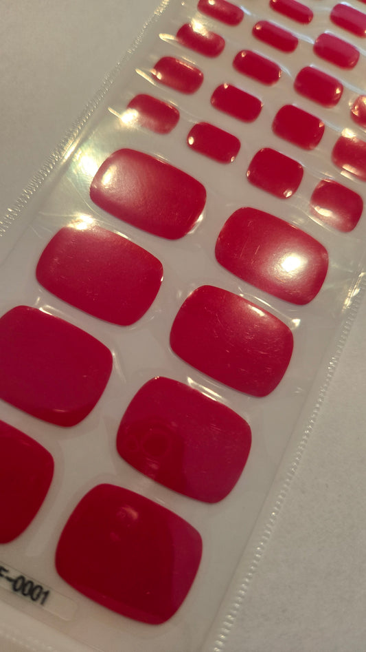 Fußfolien Summer Red FF01 - UV Free & No Top Coat!