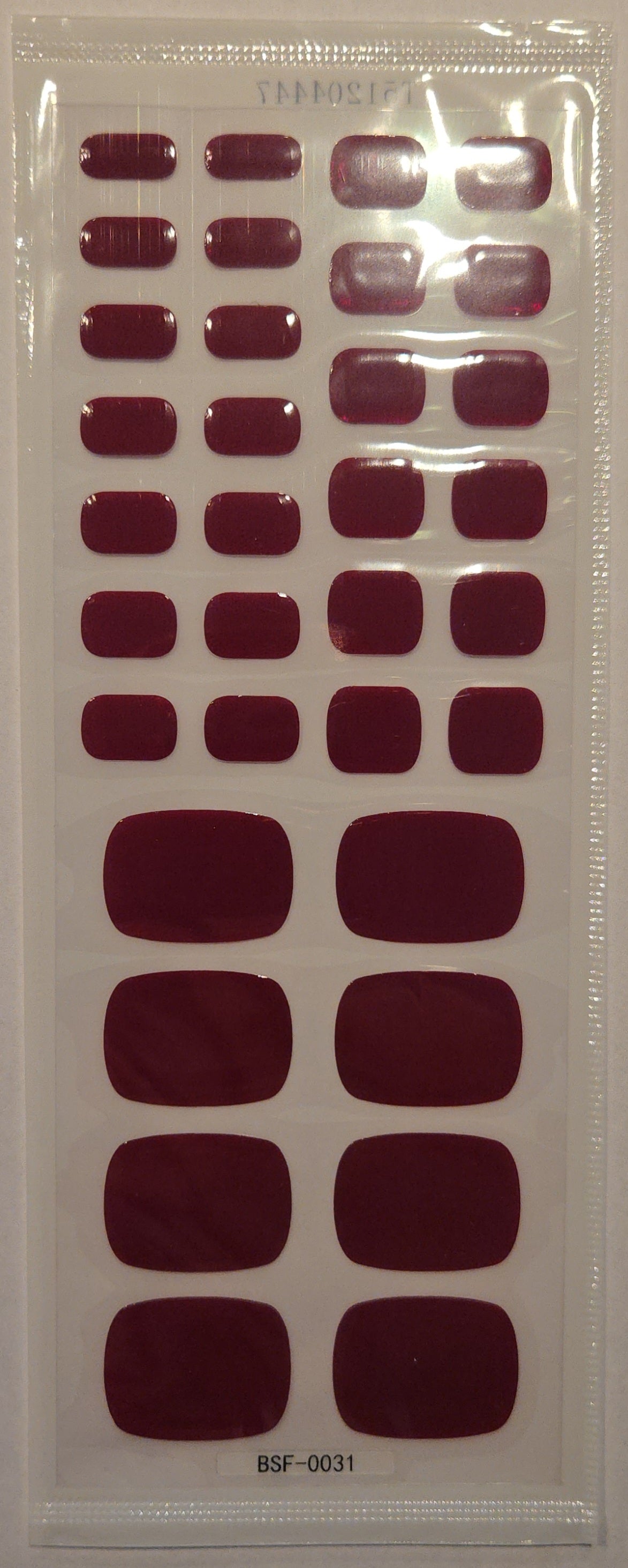Fußfolien FF31 - Reddish - UV Free & No Top Coat!
