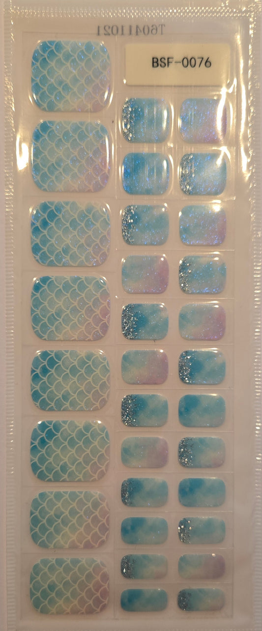 Fußfolien FF 0076 - Mermaid - UV Free & No Top Coat!