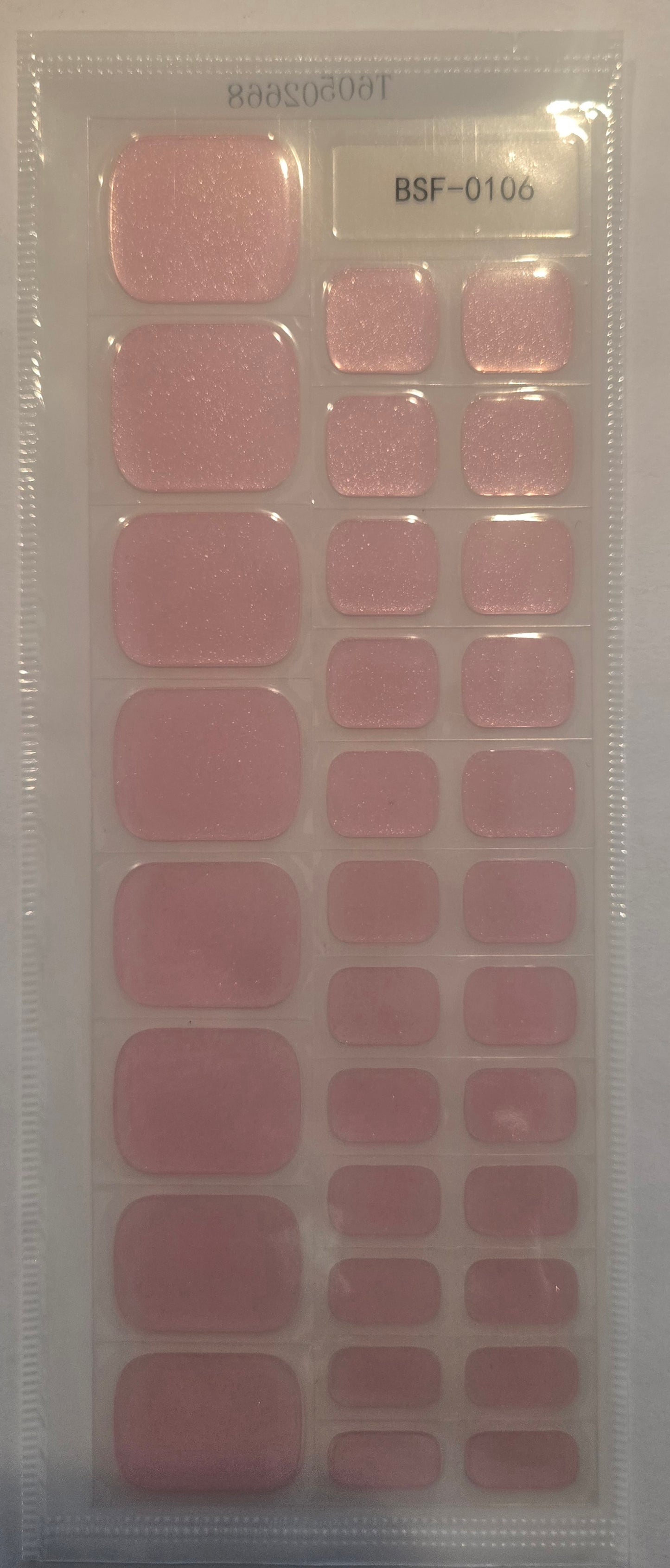 Fußfolien FF106 - Rose Glitter Kiss - UV Free & No Top Coat!