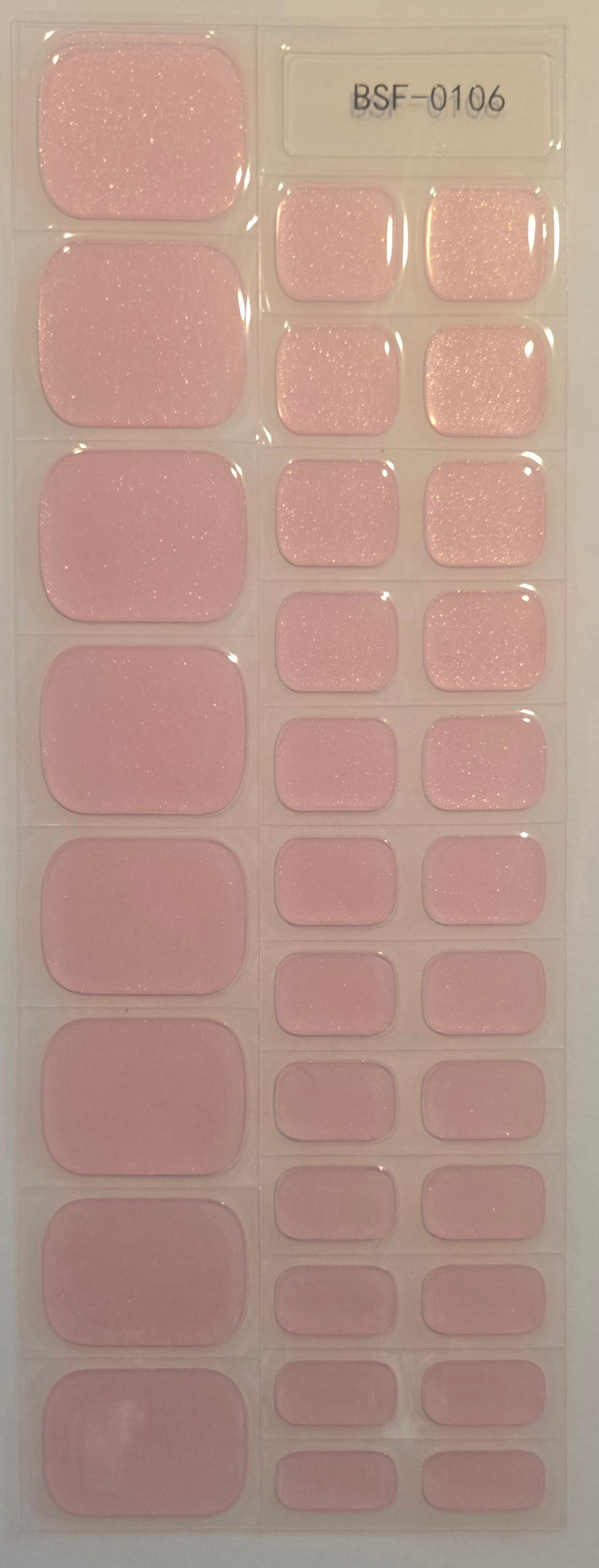 Fußfolien FF106 - Rose Glitter Kiss - UV Free & No Top Coat!