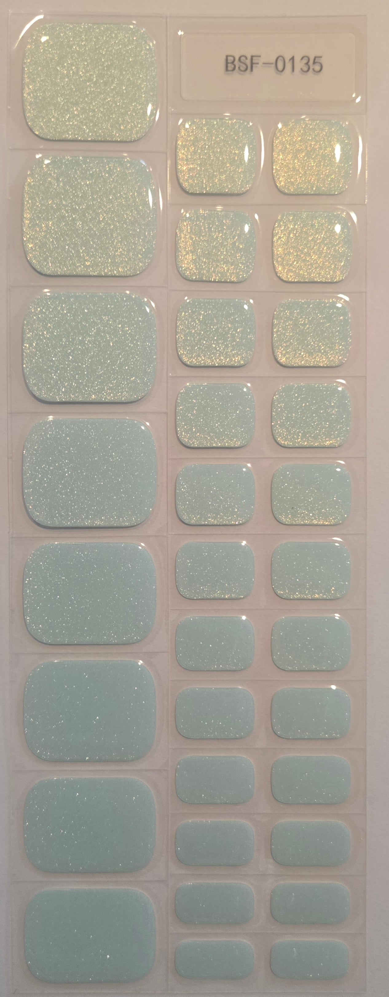 Fußfolien FF135 - Breeze Türkis - UV Free & No Top Coat!