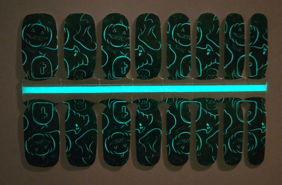 Specials - Glowing Pumpkins Nagelfolien Glow in the Dark SX010- LIMITED!