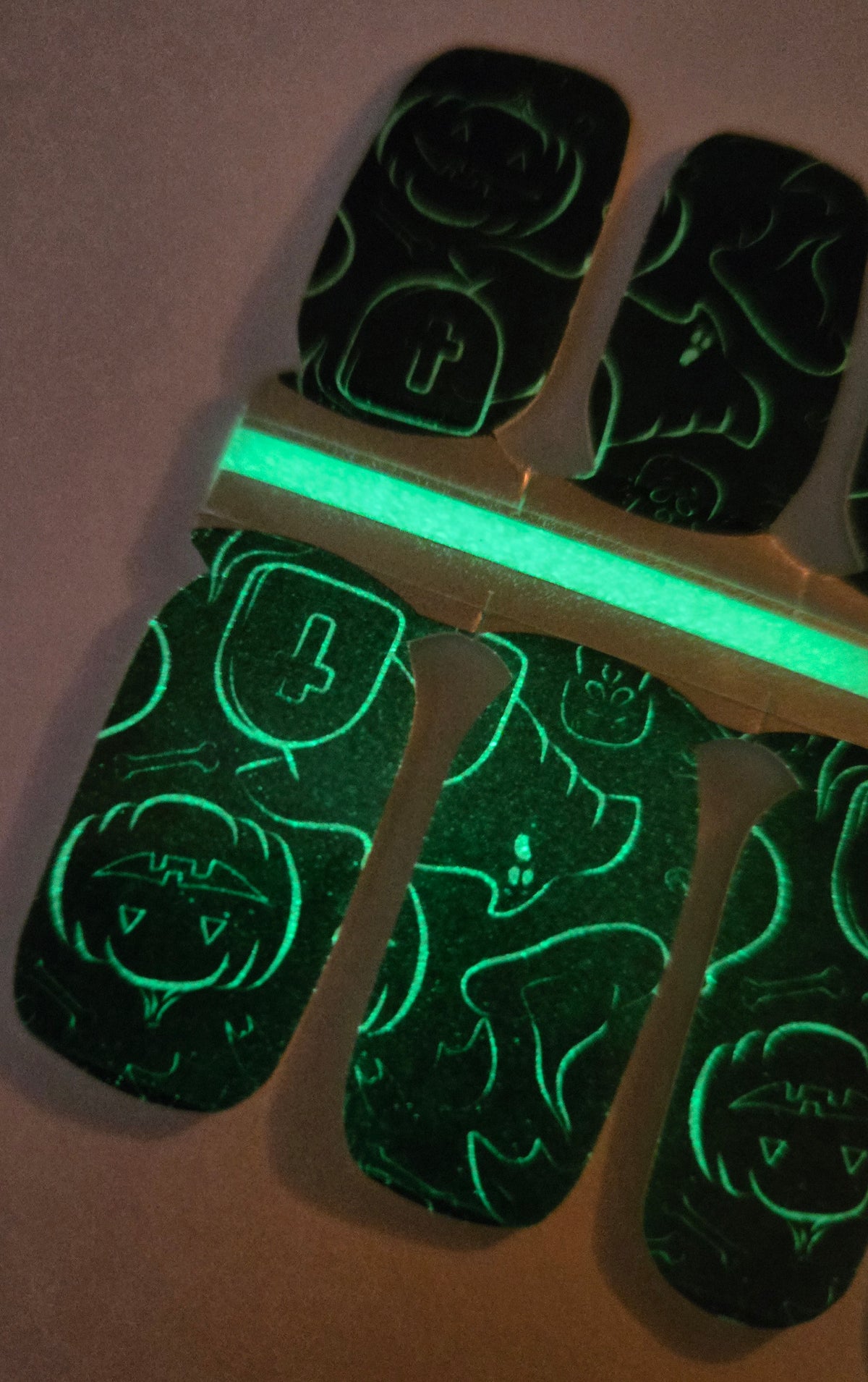 Specials - Glowing Pumpkins Nagelfolien Glow in the Dark SX010- LIMITED!