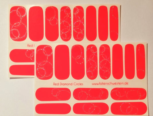 Exclusive - Red Diamond Circles X6412 - LIMITED - 2x14 Stück