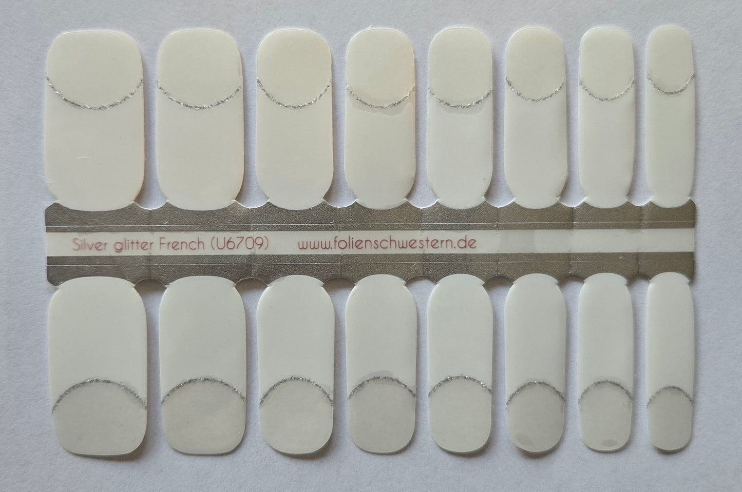 Exclusive - Silver Glitter French (teils transparent) S6709 -  LIMITED!