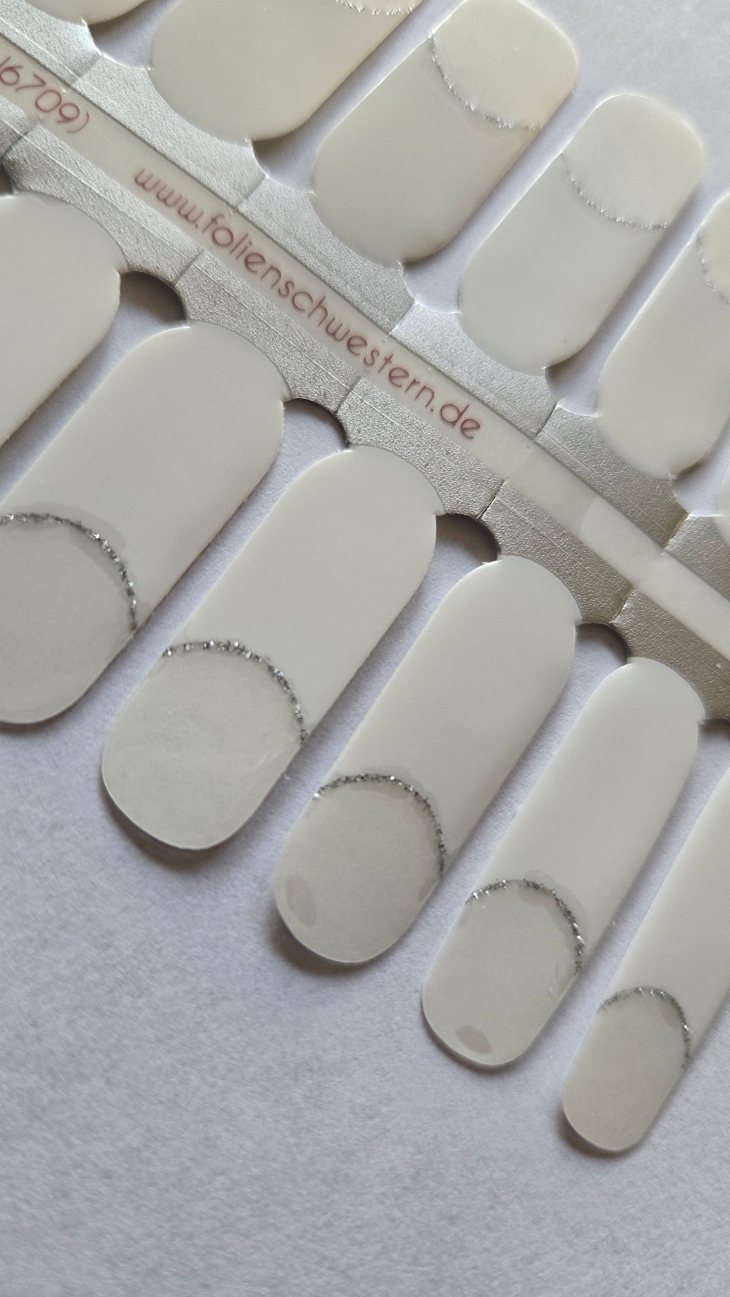 Exclusive - Silver Glitter French (teils transparent) S6709 -  LIMITED!