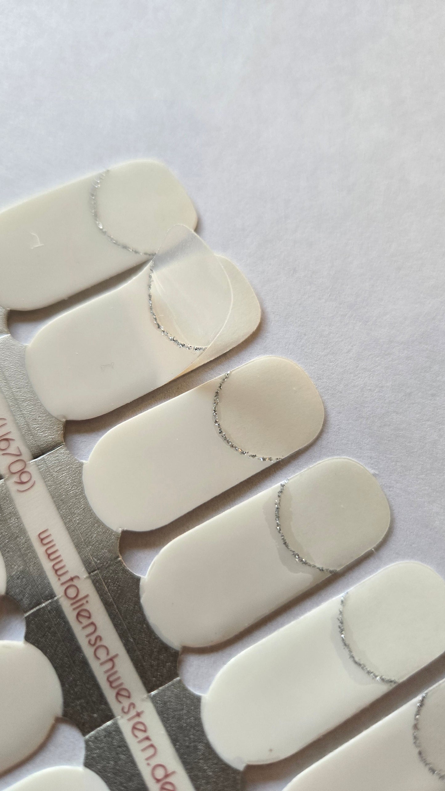 Exclusive - Silver Glitter French (teils transparent) S6709 -  LIMITED!