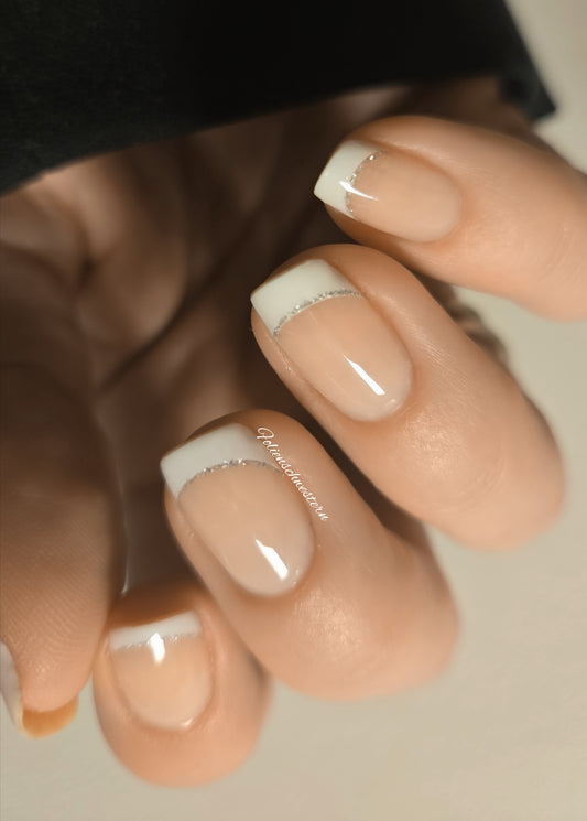 Exclusive - Silver Glitter French (teils transparent) S6709 -  LIMITED!