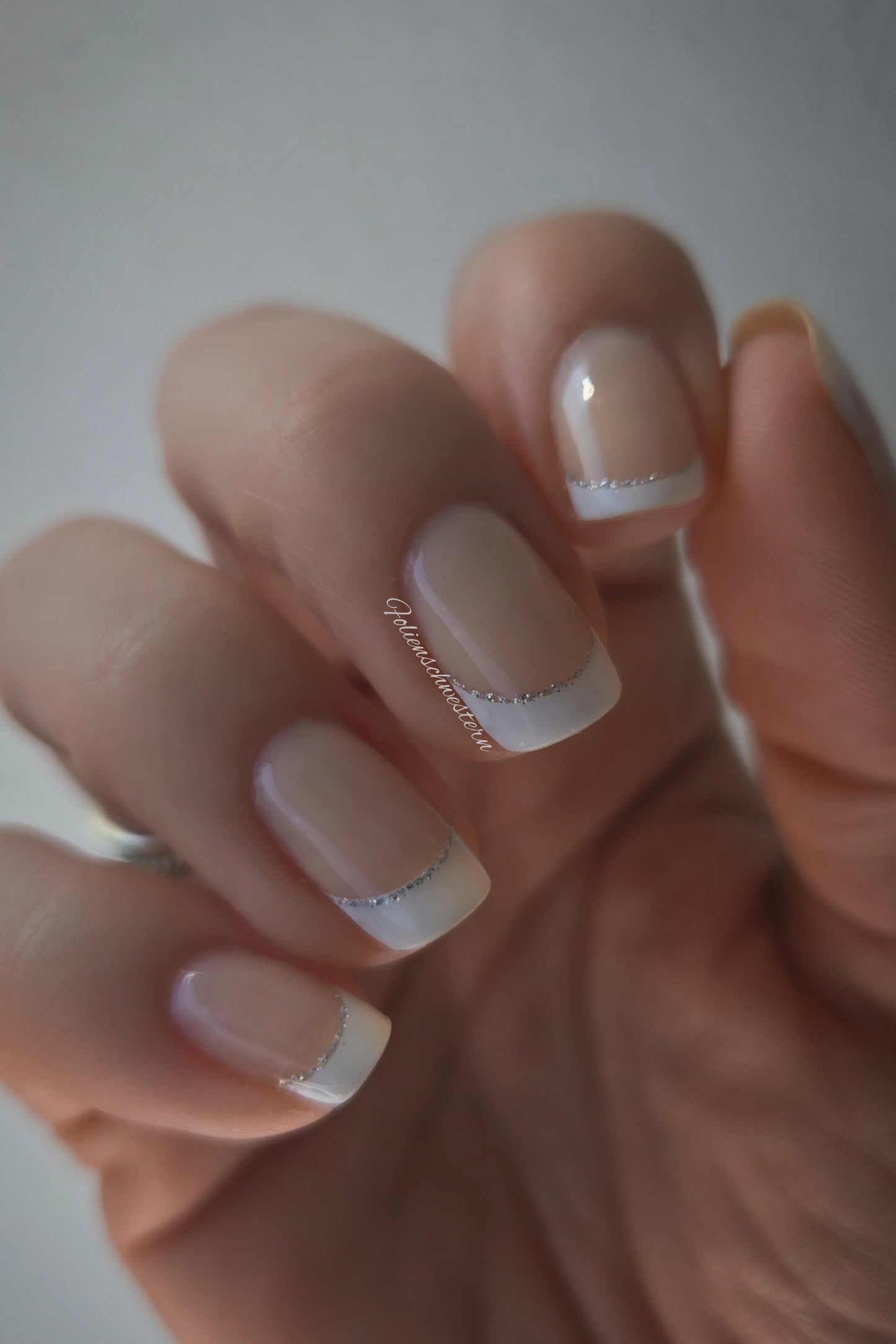 Exclusive - Silver Glitter French (teils transparent) S6709 -  LIMITED!