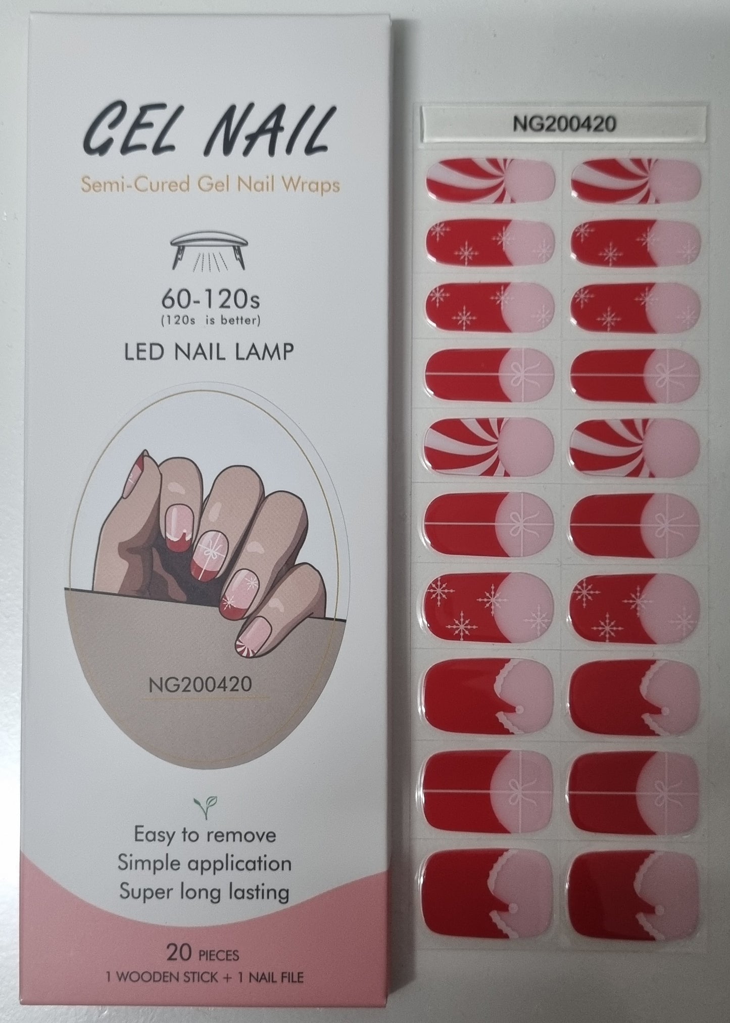 UV Gel Folien NG - Holy Red French NG200420