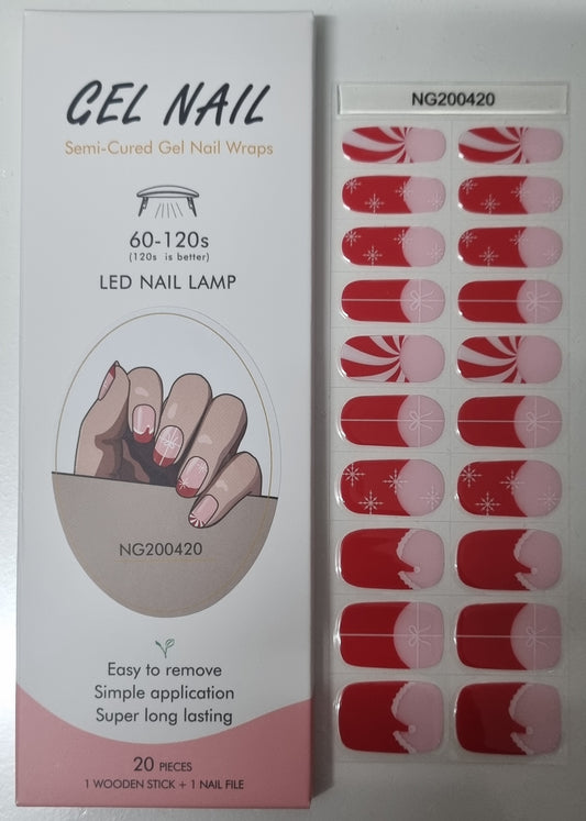 UV Gel Folien NG - Holy Red French NG200420