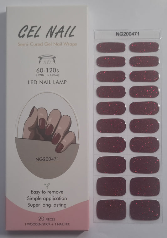 UV Gel Folien NG - Red Christmas Glitter NG200471