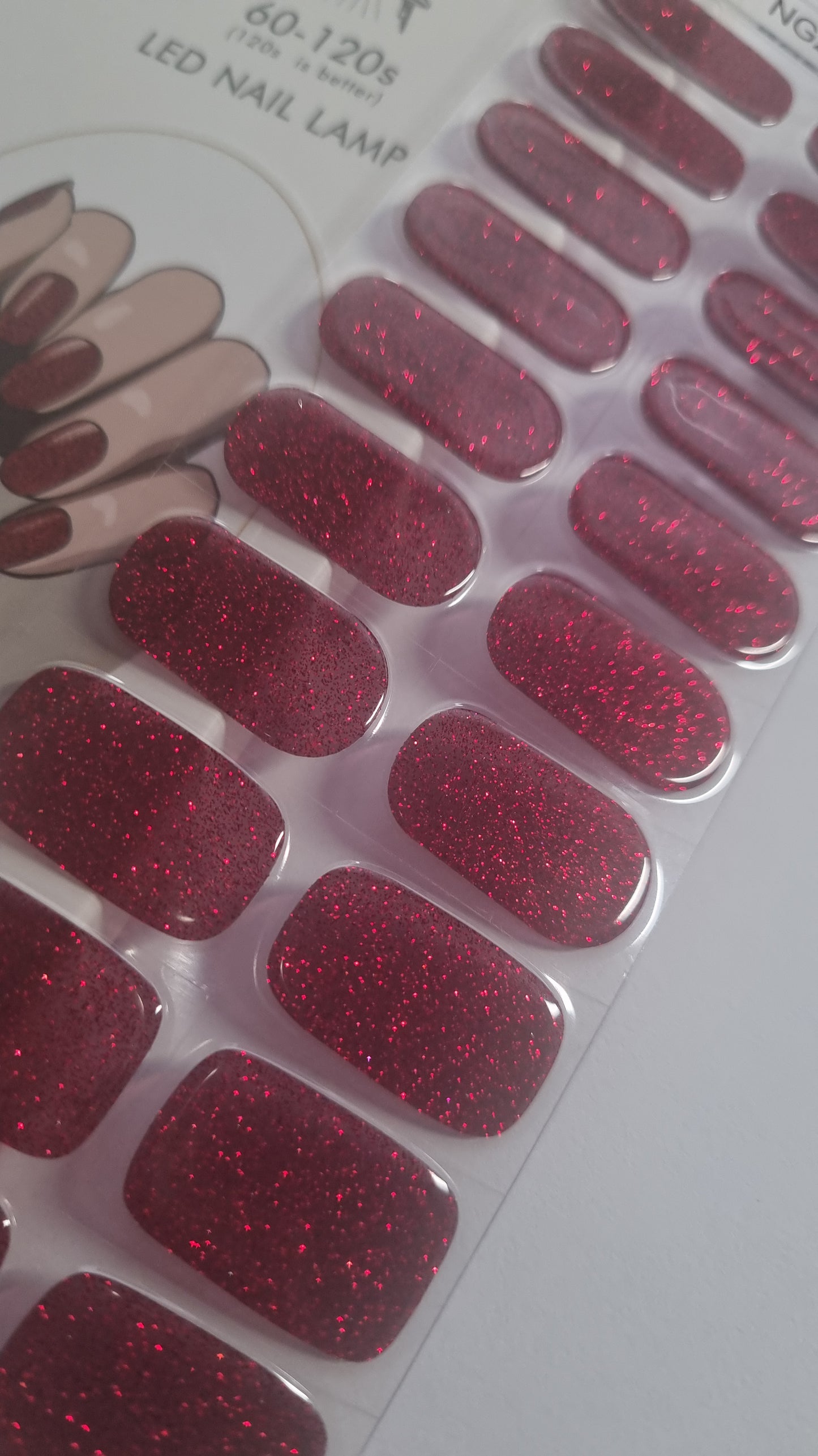 UV Gel Folien NG - Red Christmas Glitter NG200471