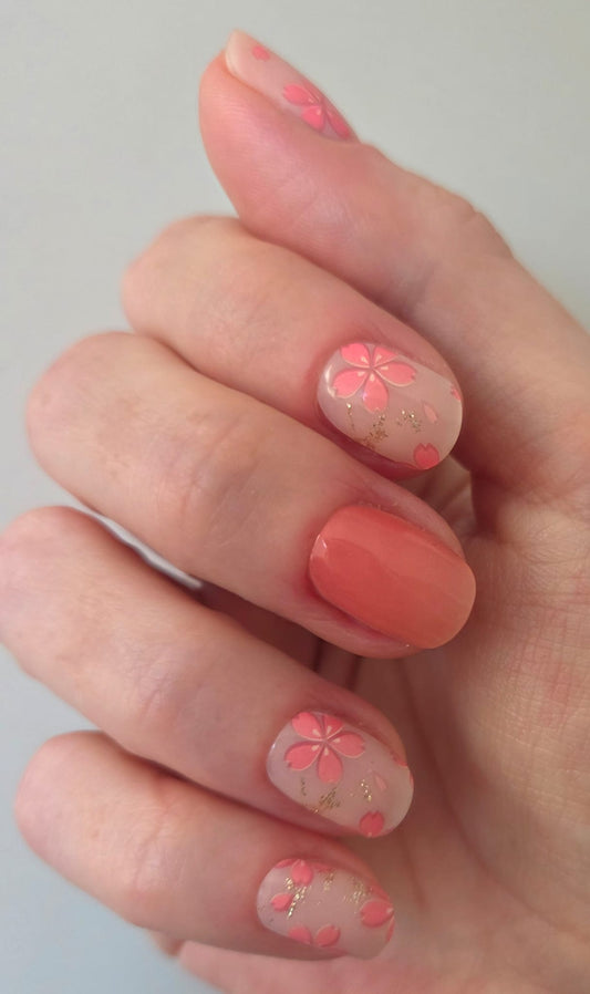 UV Free & No Top Coat - Coral Flower BSA0355 - LIMITED!