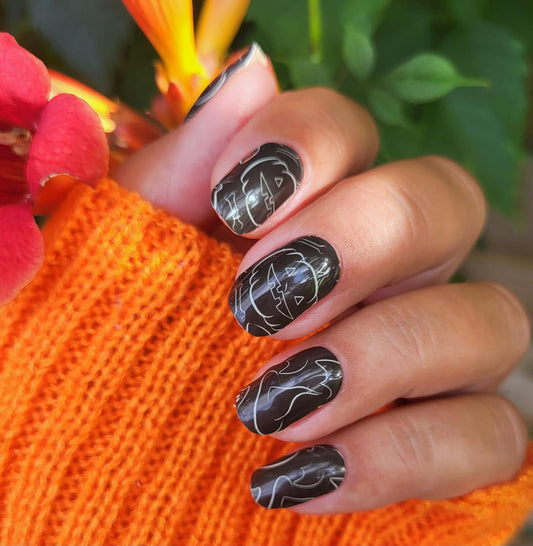 Specials - Glowing Pumpkins Nagelfolien Glow in the Dark SX010- LIMITED!