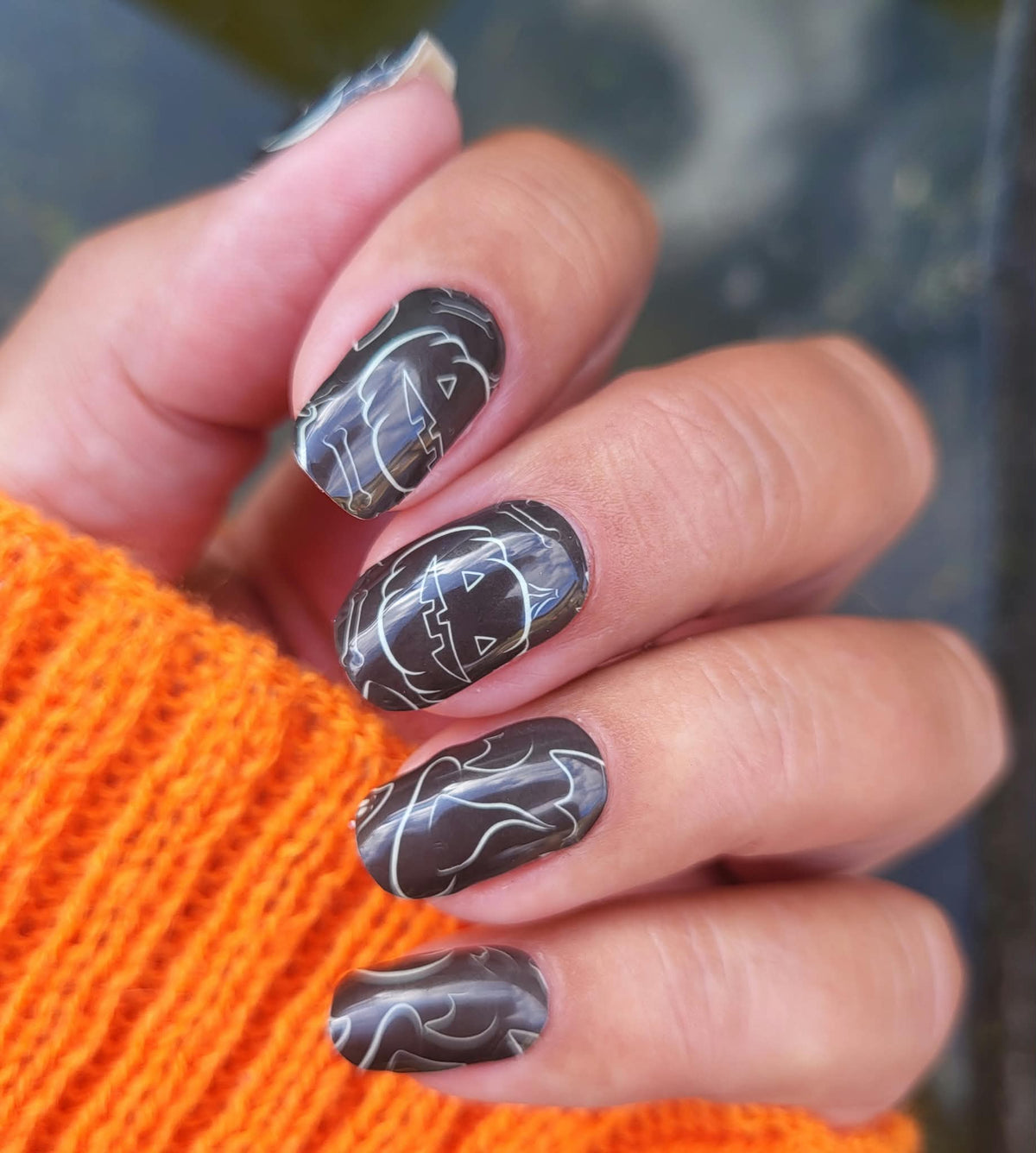 Specials - Glowing Pumpkins Nagelfolien Glow in the Dark SX010- LIMITED!