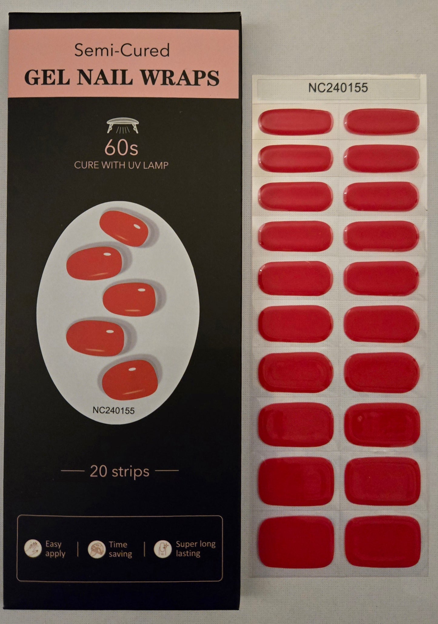 UV Gel Folien NC - Red Red Red NC240155