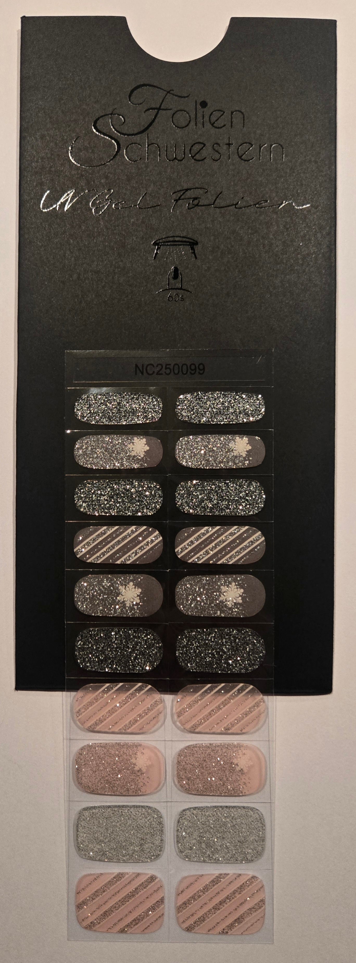 UV Gel Folien NC - Rose Noel Sparkle NC250099