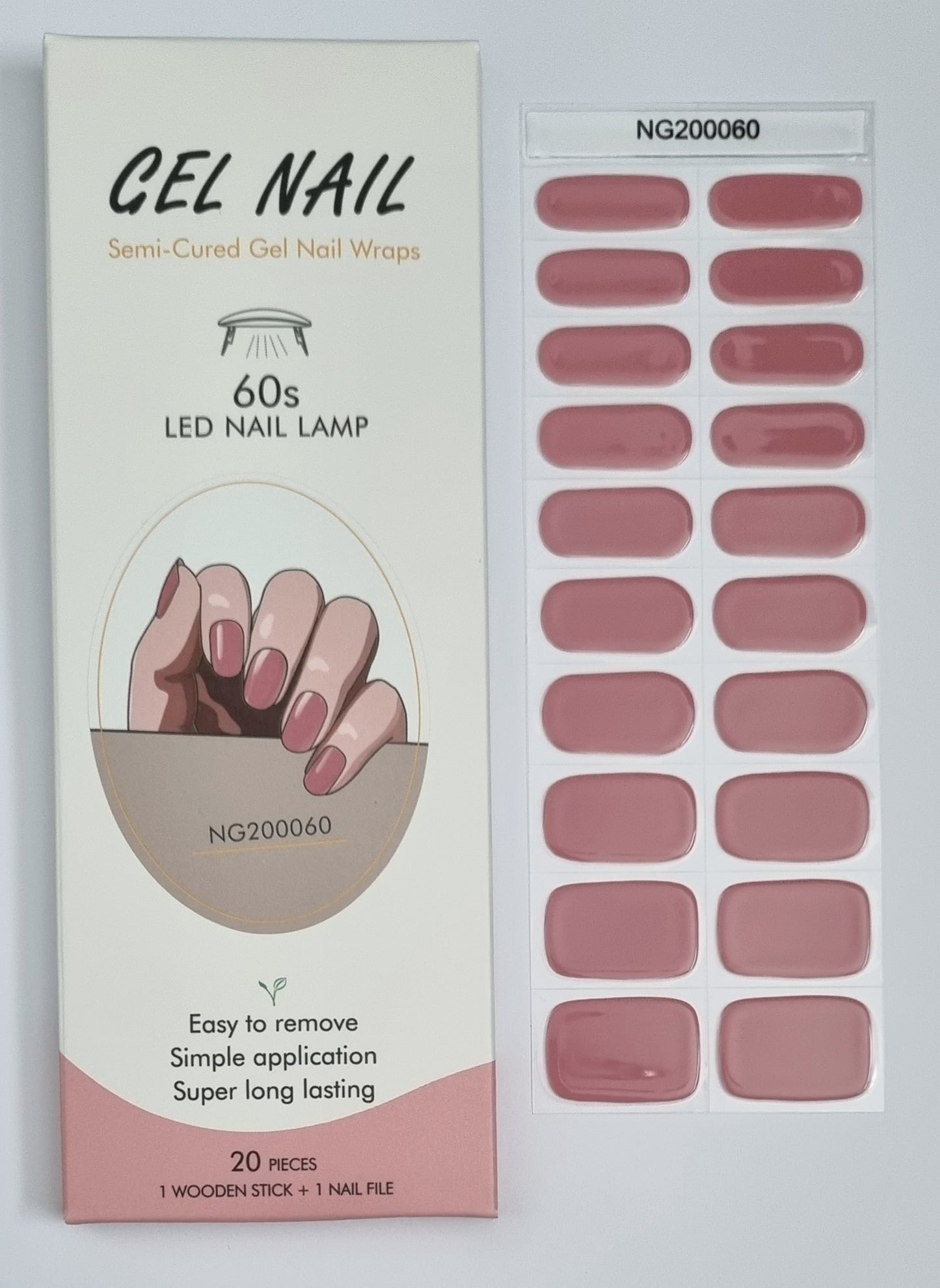 UV Gel Folien  NG - Rosenholz NG200060