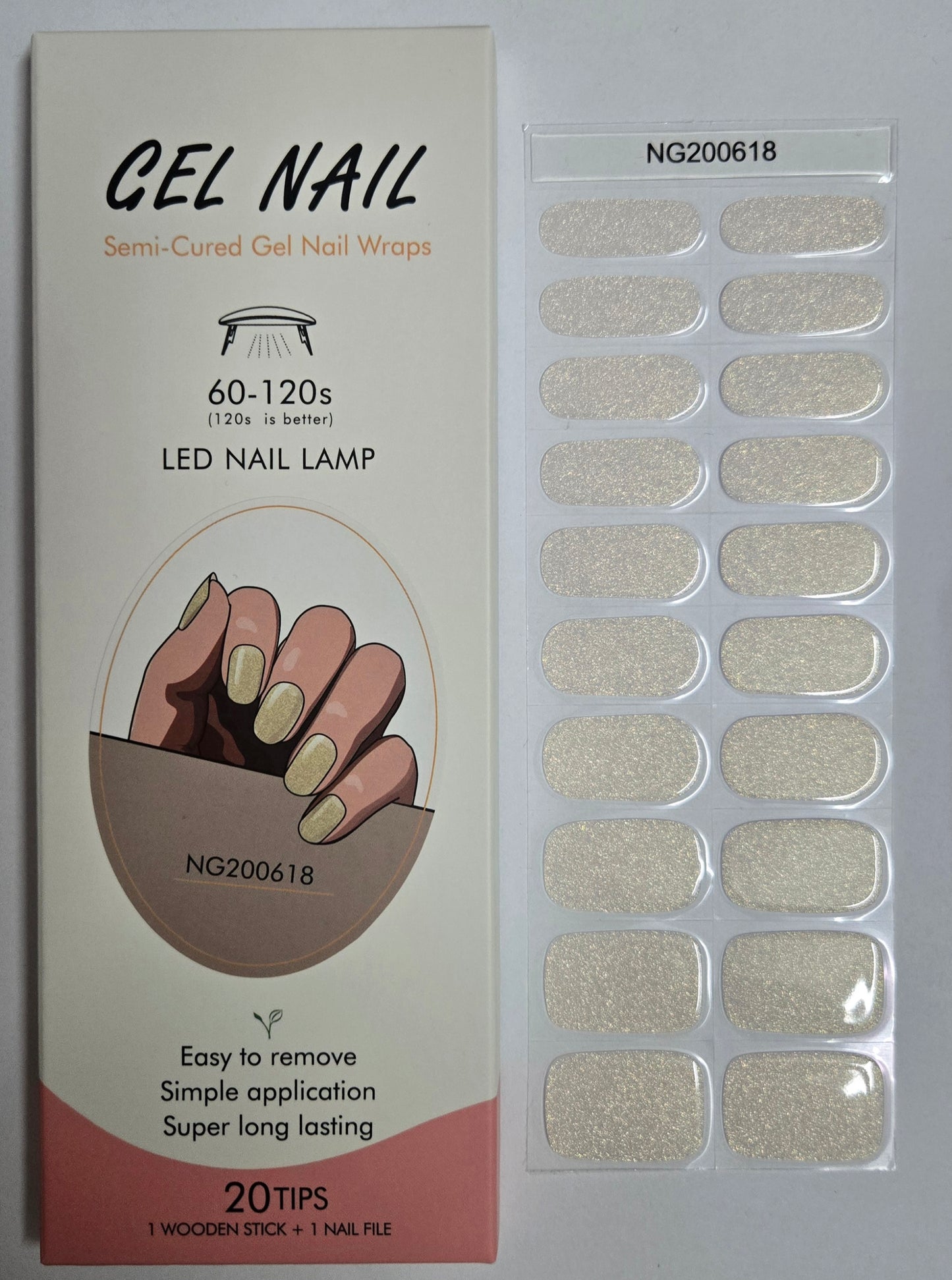 UV Gel Folien NG - Valery Champagne NG200618