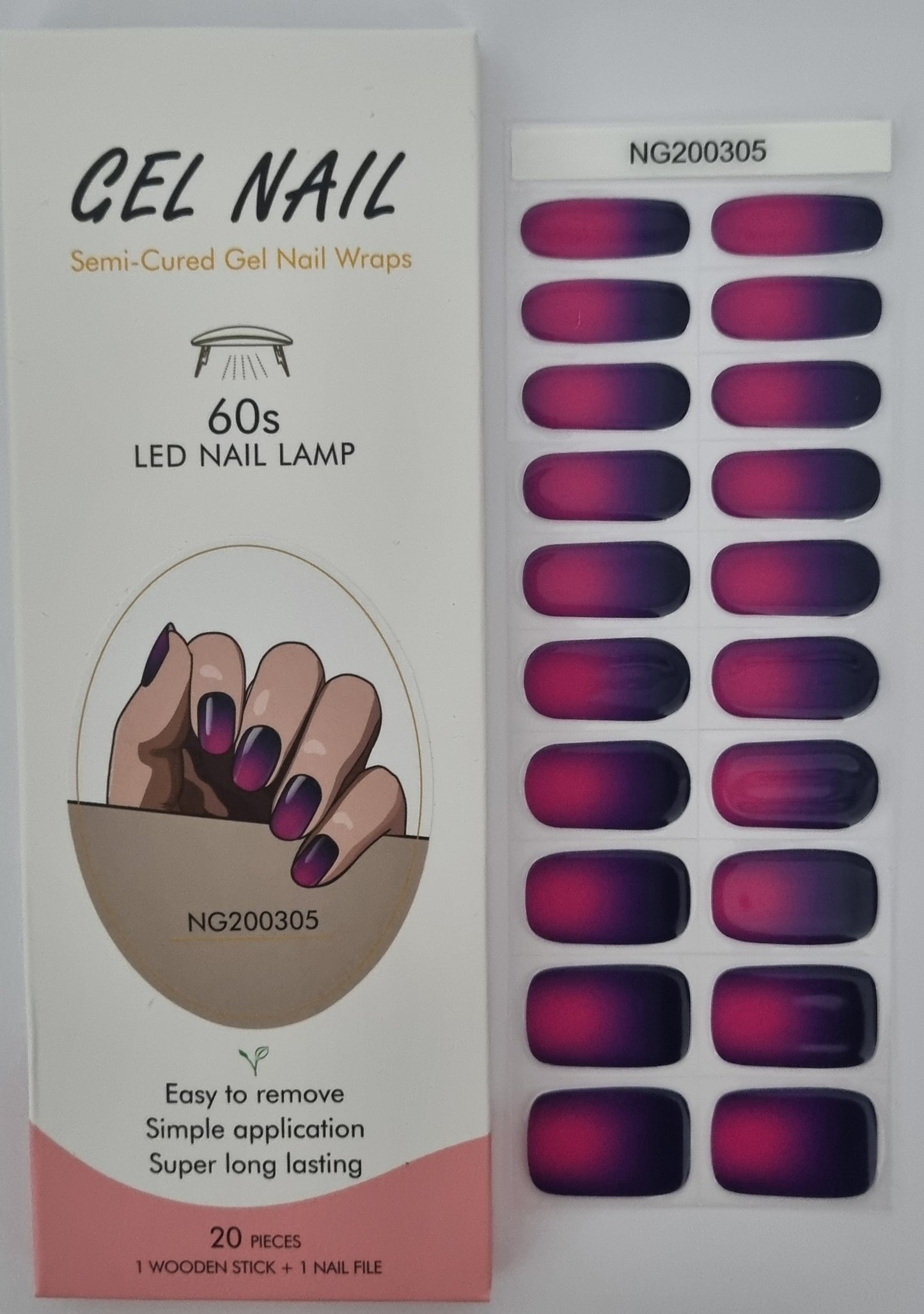 UV Gel Folien NG - Purple Pink NG200305