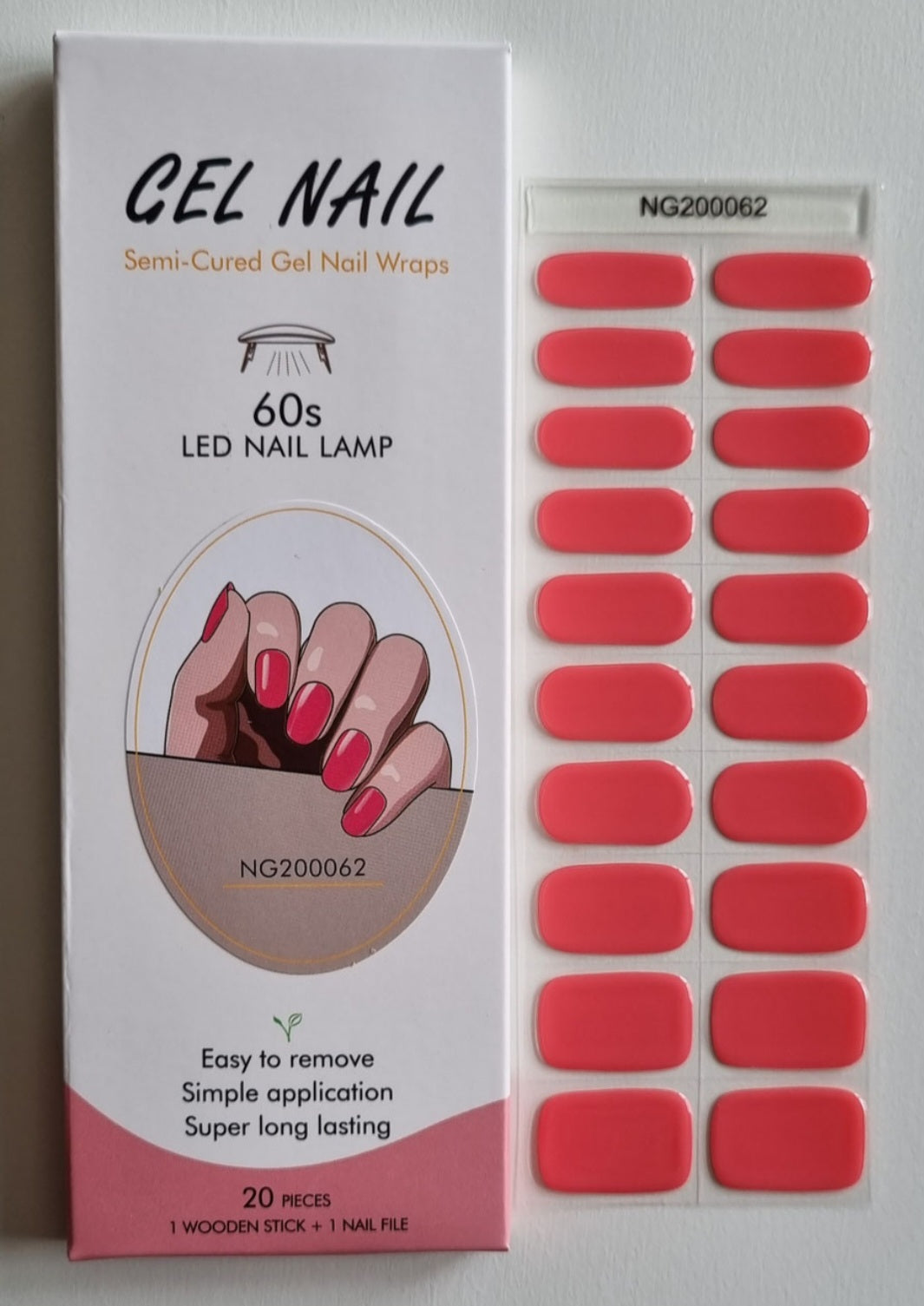 UV Gel Folien NG - Korallenrot NG200062