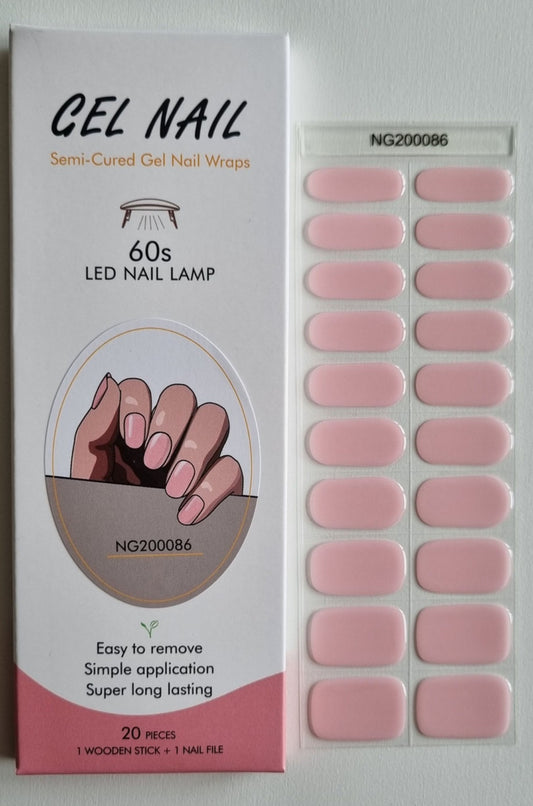 UV Gel Folien NG - Uni Sheer Rose Gel Look NG200086