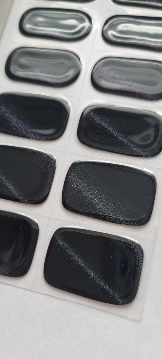 UV Gel Folien NG - Deep Blue/Black Cat Eye Glitter NG200171