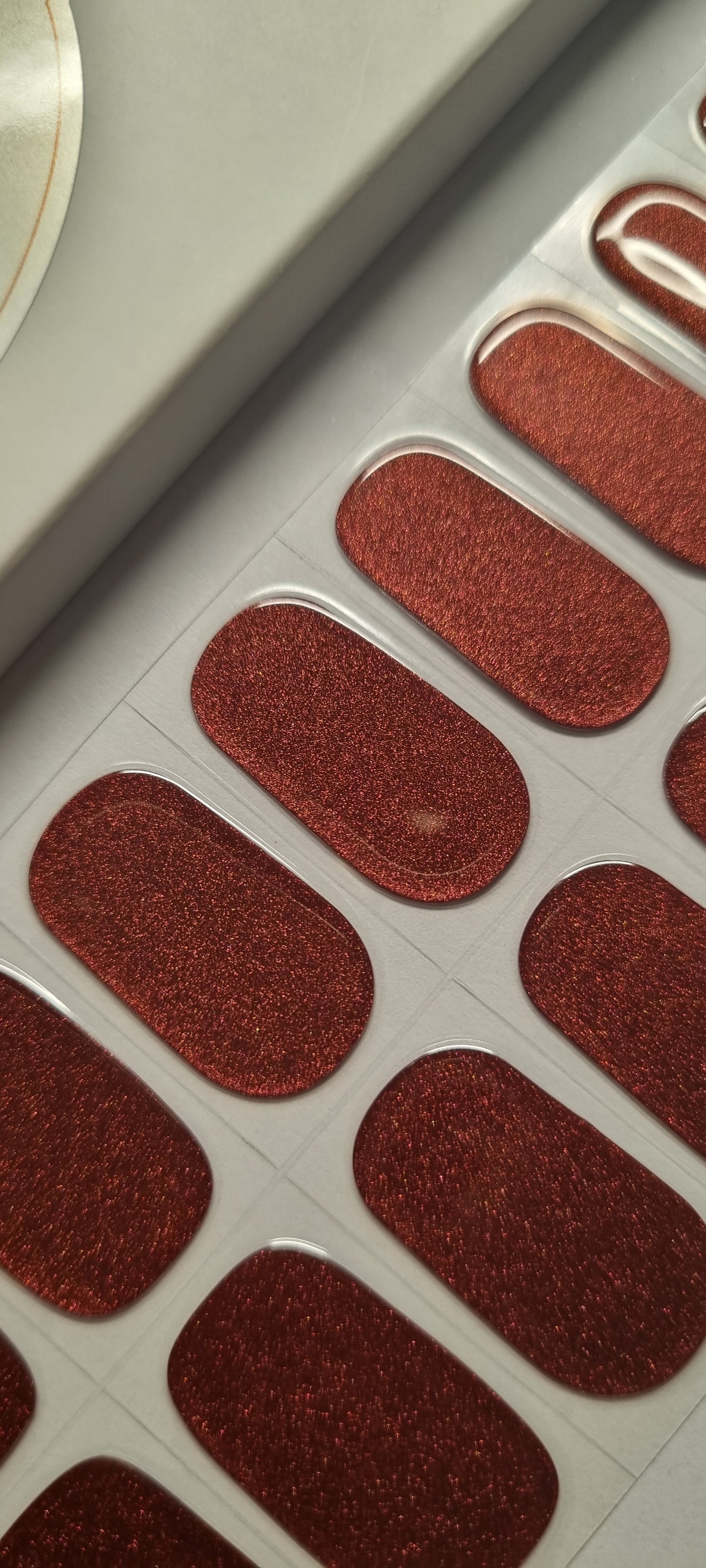 UV Gel Folien NG - Rusty Red Glitter NG200184