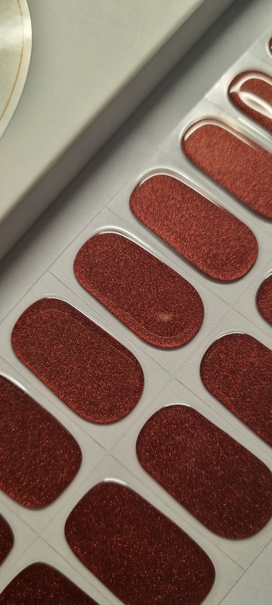 UV Gel Folien NG - Rusty Red Glitter NG200184
