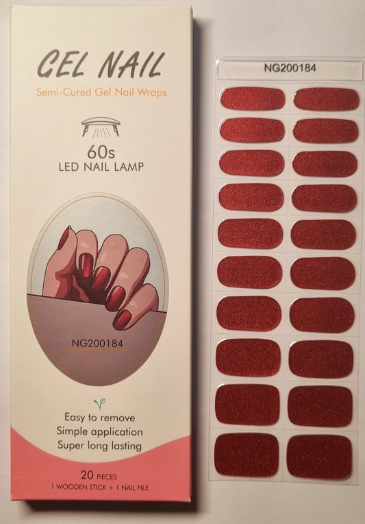 UV Gel Folien NG - Rusty Red Glitter NG200184