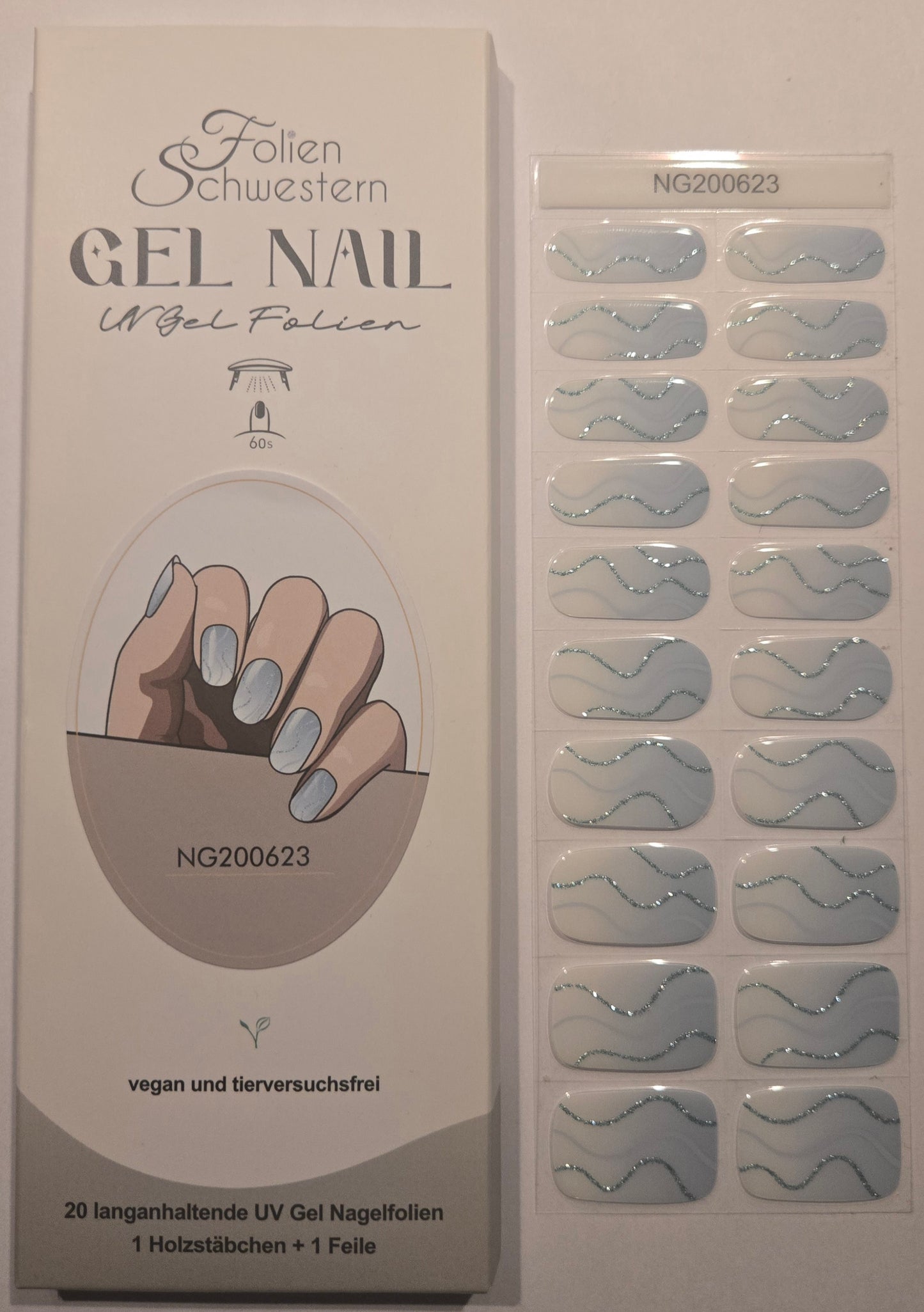 UV Gel Folien NG - Icy Waves NG200623