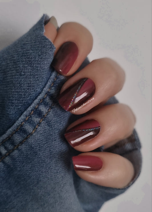 Exclusive - Plum Glitter Waves S6369 - LIMITED!