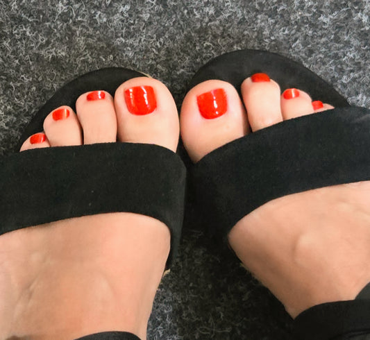 Fußfolien FF112 - Red Glitter - UV Free & No Top Coat!