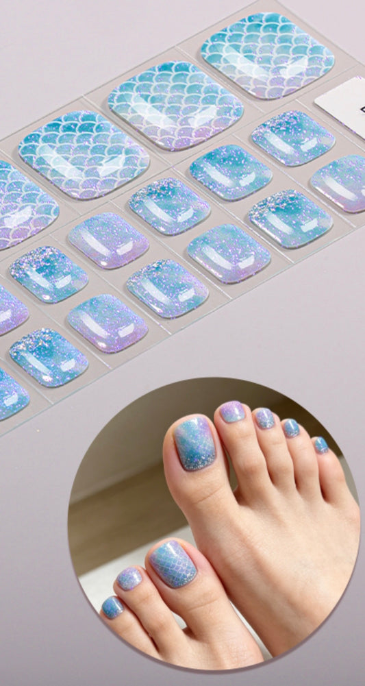 Fußfolien FF 0076 - Mermaid - UV Free & No Top Coat!