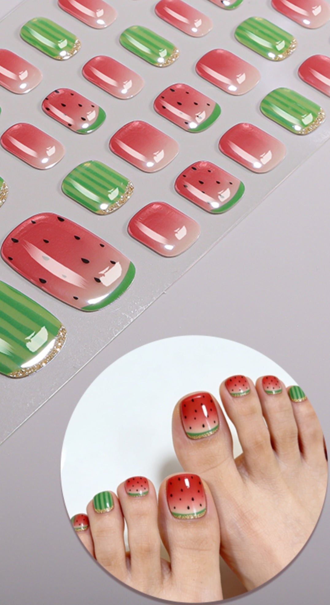 Fußfolien FF62 - Fresh Melon - UV Free & No Top Coat!