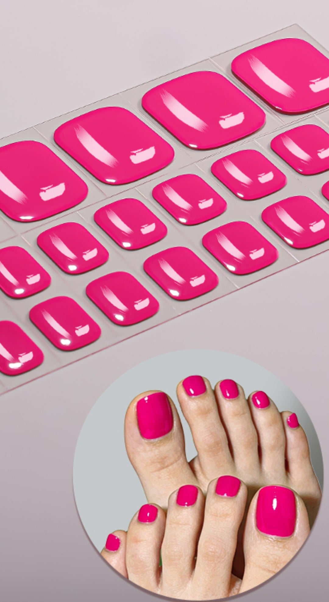 Fußfolien FF89 - Pink - UV Free & No Top Coat!