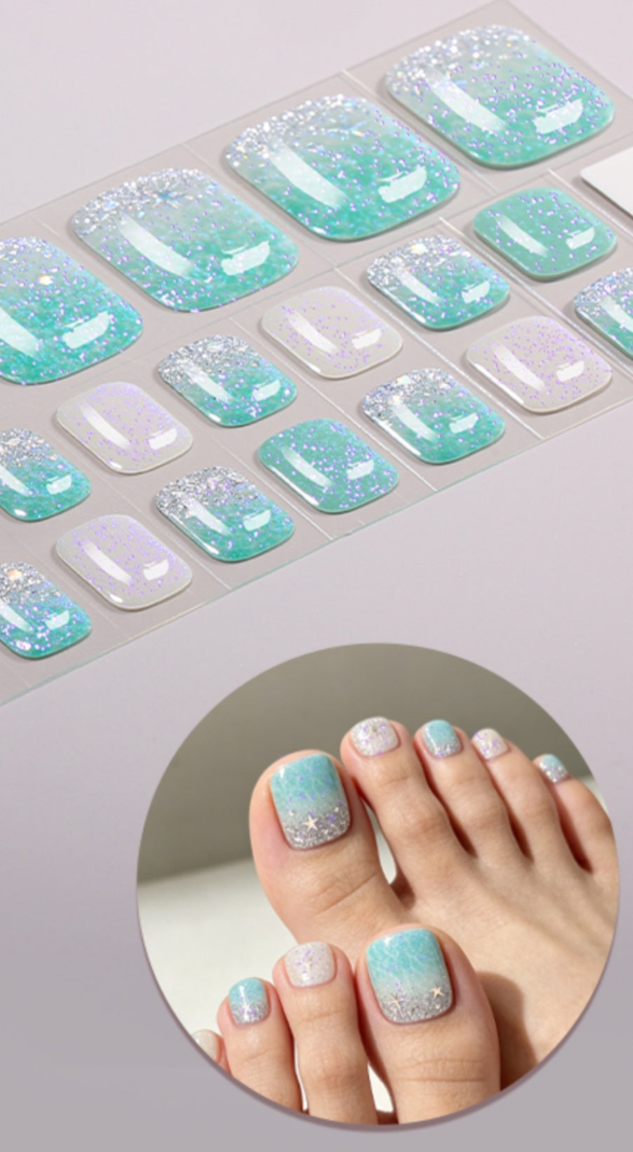 Fußfolien FF74 - Ocean Dream - UV Free & No Top Coat!