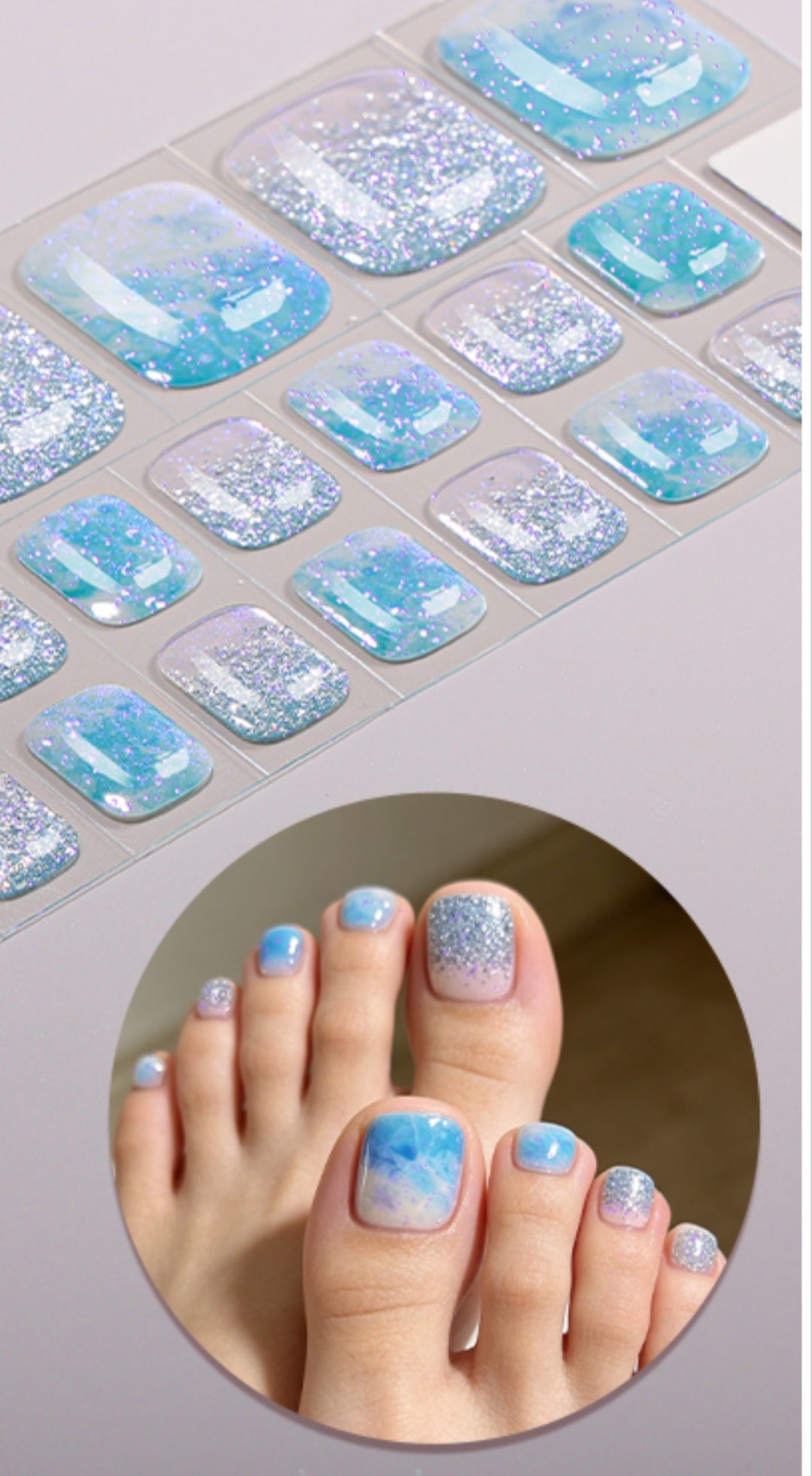 Fußfolien FF75 - Briseis - UV Free & No Top Coat!