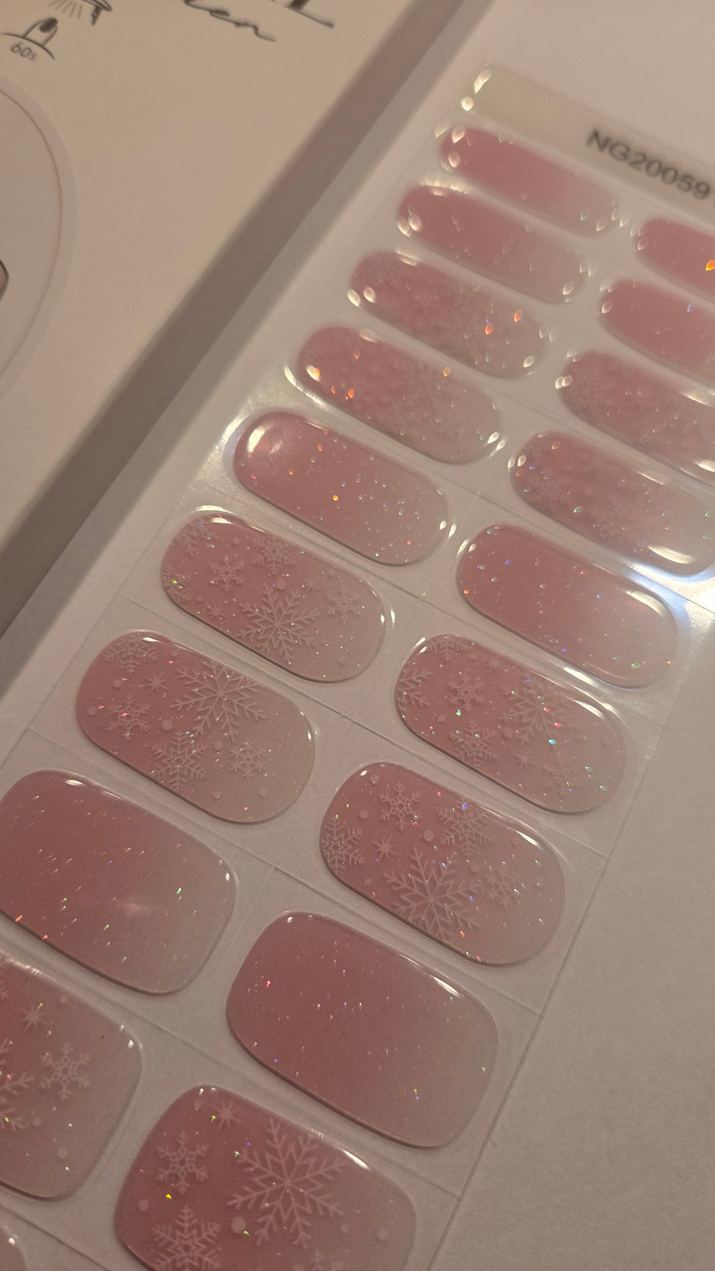 UV Gel Folien NG - Pink Boomer Snowflakes NG200591